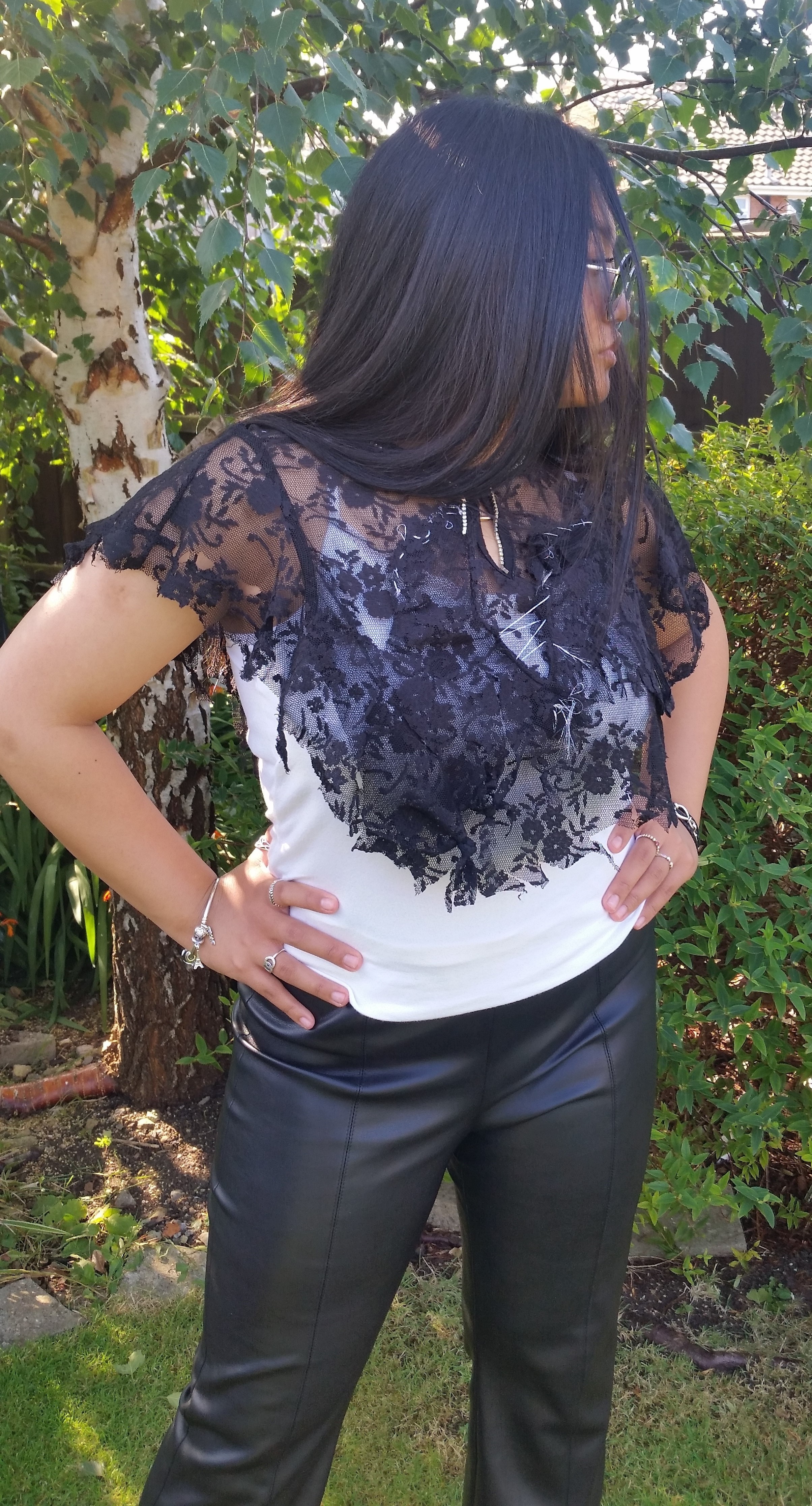 tammy shredded black lace