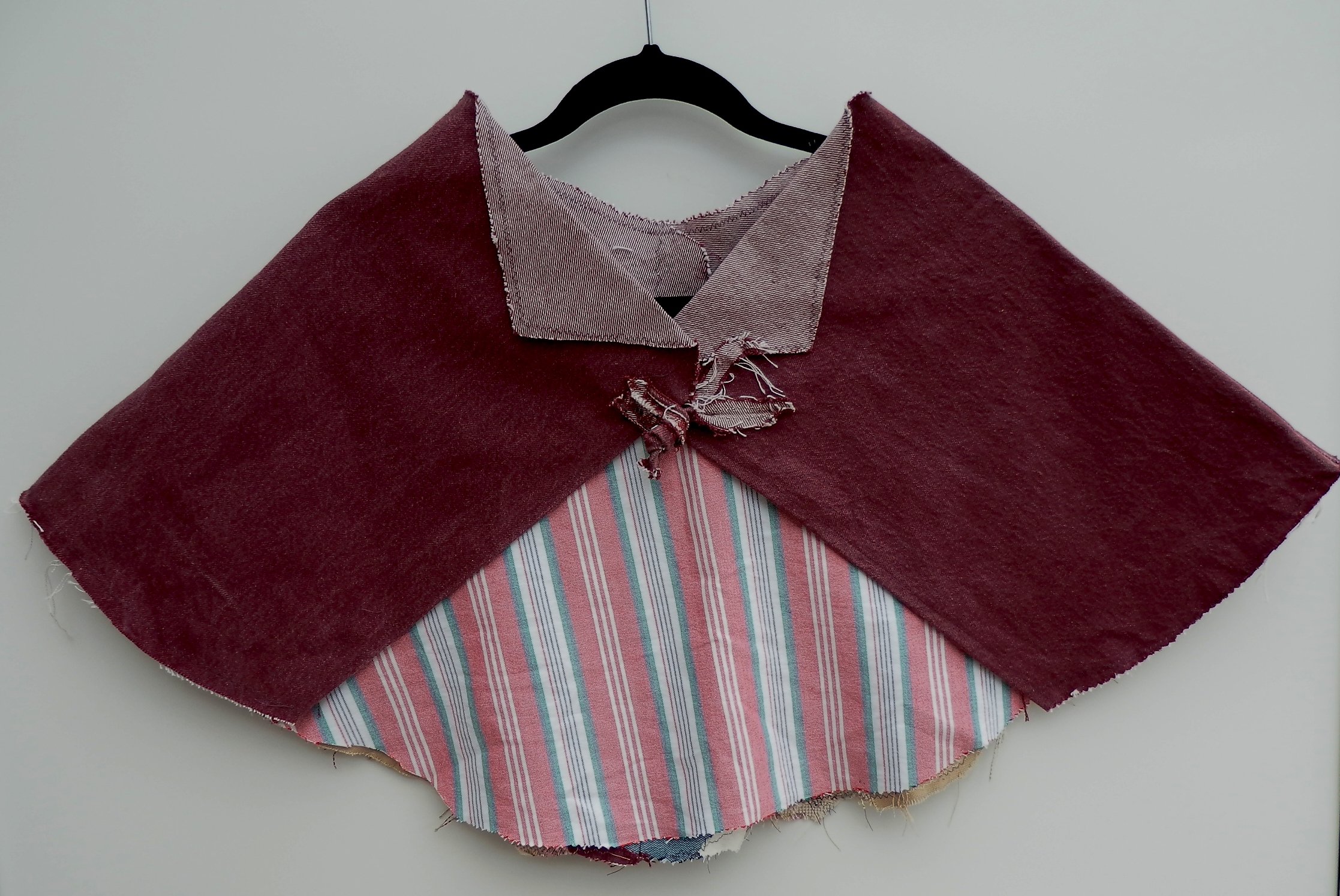  winona maroon denim capelet